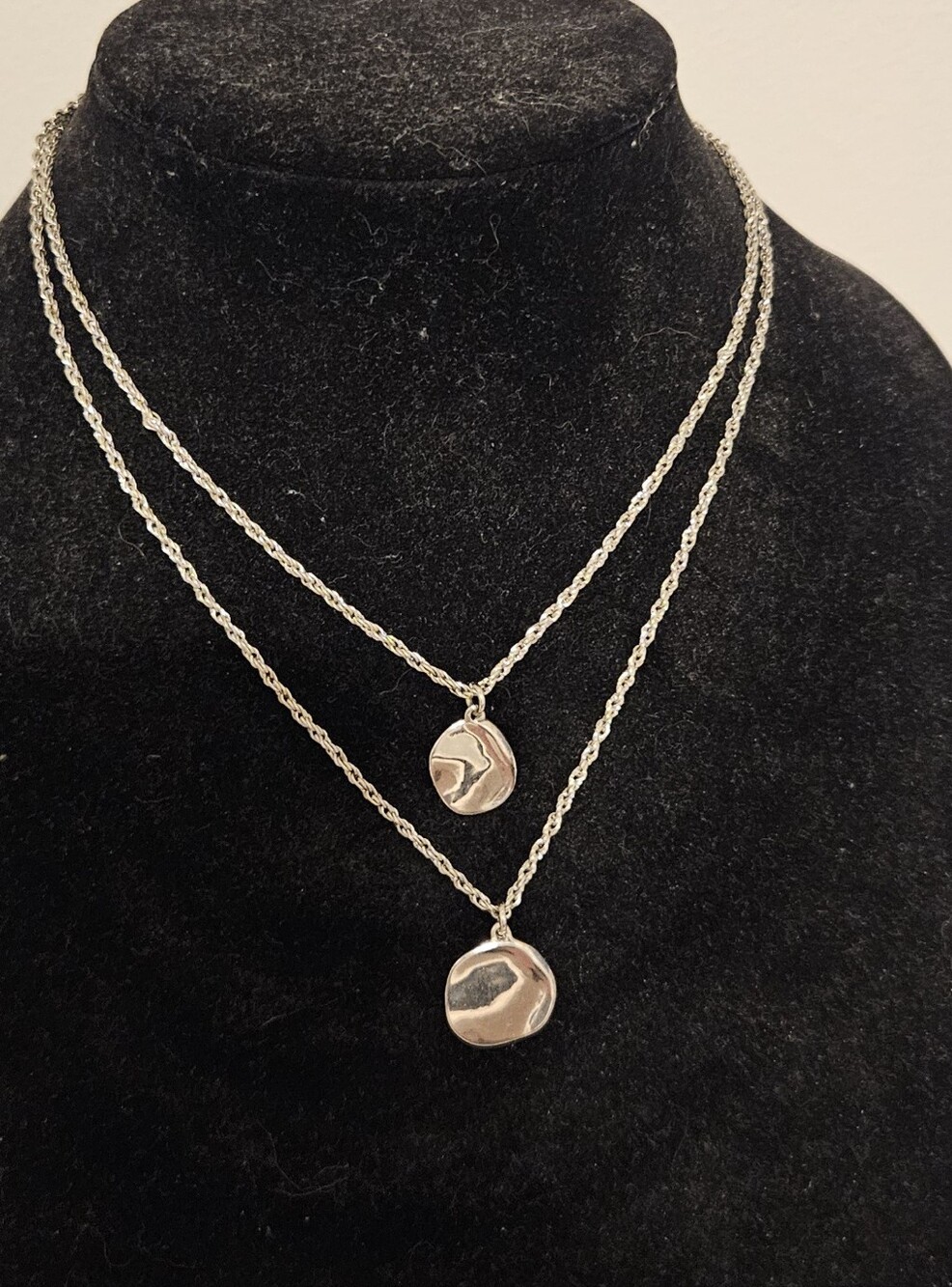 Halogen Silver Classic Layered Coin Pendant Necklace - Women's Jewelry